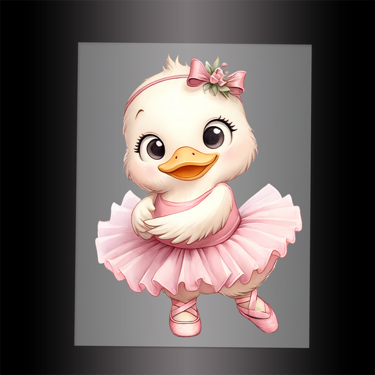 (DTF-11040) BALLERINA DUCKLING - Garment Transfer