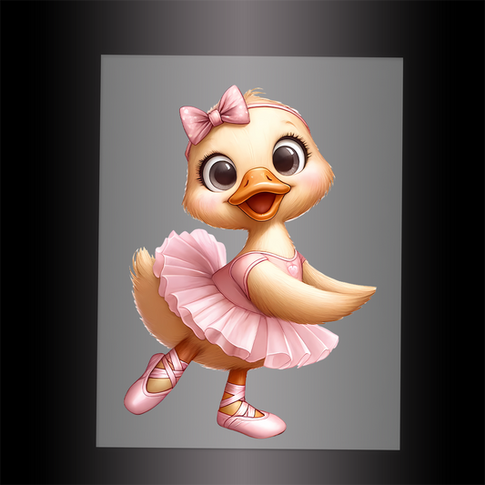(DTF-11043) BALLERINA DUCKLING - Garment Transfer