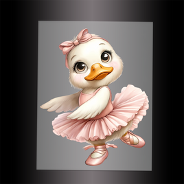 (DTF-11045) BALLERINA DUCKLING - Garment Transfer