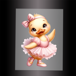 (DTF-11047) BALLERINA DUCKLING - Garment Transfer