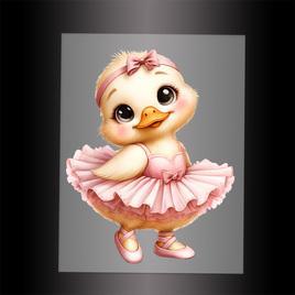 (DTF-11048) BALLERINA DUCKLING - Garment Transfer