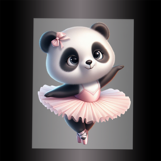 (DTF-11803) BALLERINA PANDA- Garment Transfer