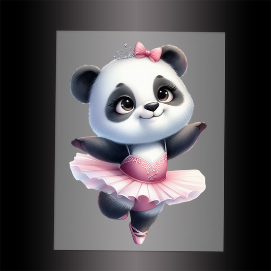 (DTF-11806) BALLERINA PANDA- Garment Transfer