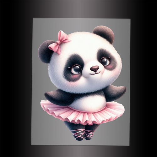 (DTF-11816) BALLERINA PANDA- Garment Transfer