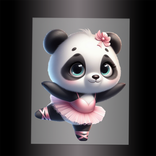 (DTF-11817) BALLERINA PANDA- Garment Transfer