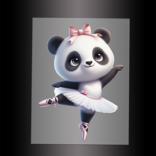 (DTF-11818) BALLERINA PANDA- Garment Transfer