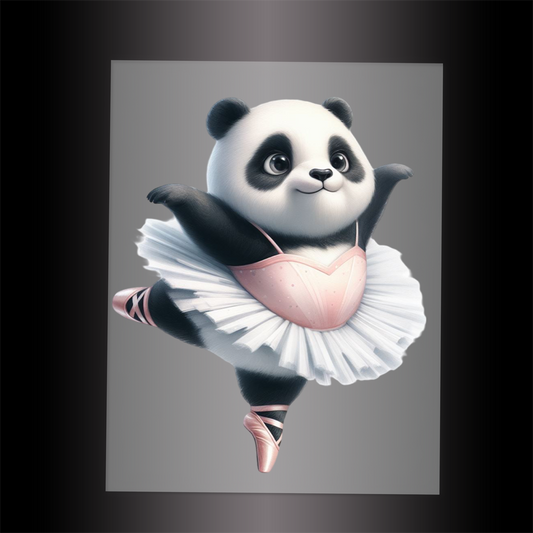 (DTF-11820) BALLERINA PANDA- Garment Transfer