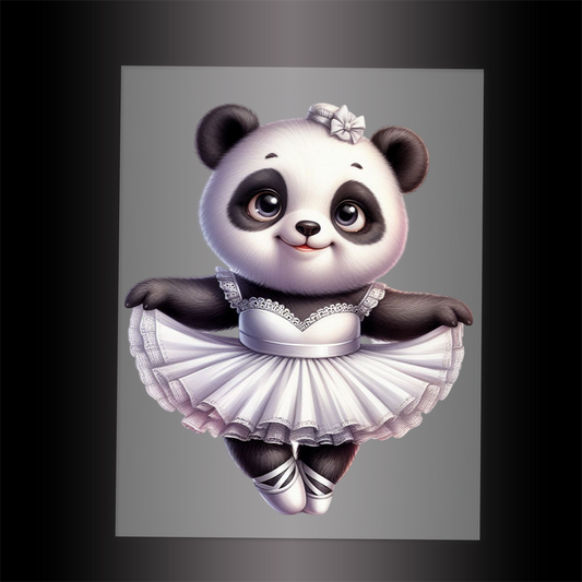 (DTF-11823) BALLERINA PANDA- Garment Transfer