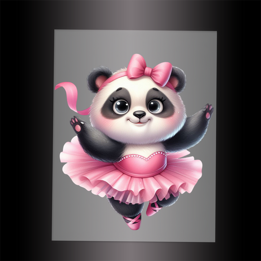 (DTF-11830) BALLERINA PANDA- Garment Transfer