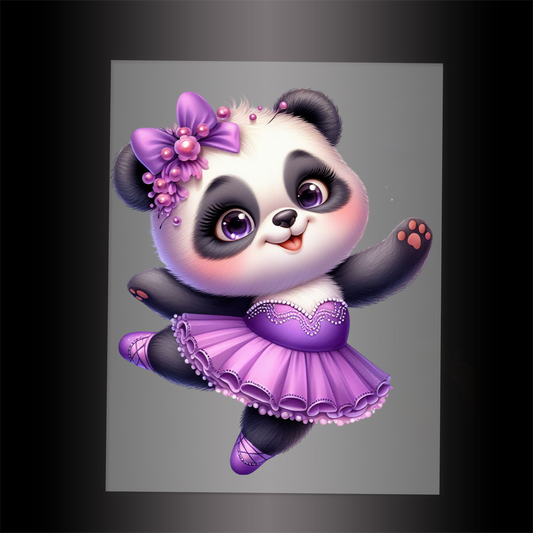 (DTF-11831) BALLERINA PANDA- Garment Transfer