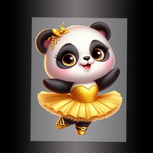 (DTF-11838) BALLERINA PANDA- Garment Transfer