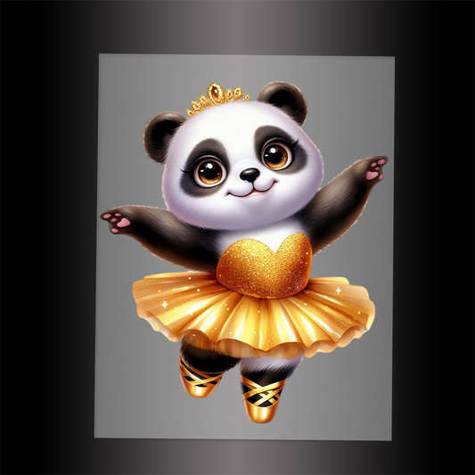 (DTF-11839) BALLERINA PANDA- Garment Transfer