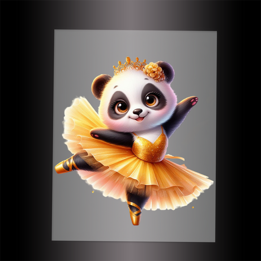 (DTF-11840) BALLERINA PANDA- Garment Transfer