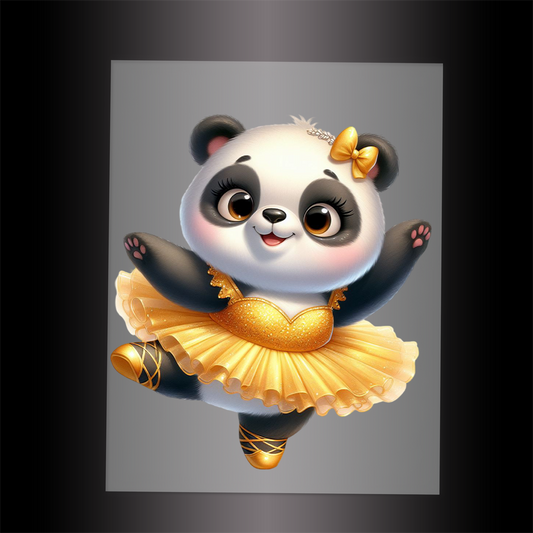 (DTF-11841) BALLERINA PANDA- Garment Transfer