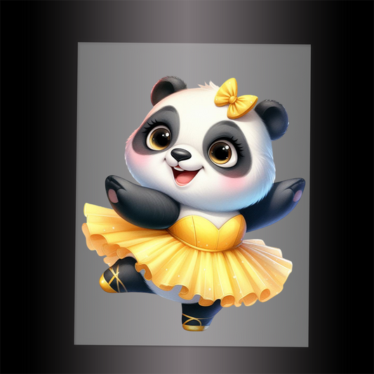 (DTF-11842) BALLERINA PANDA- Garment Transfer