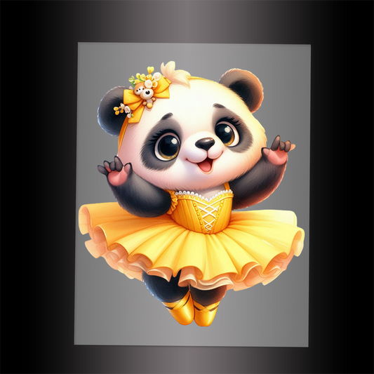 (DTF-11846) BALLERINA PANDA- Garment Transfer