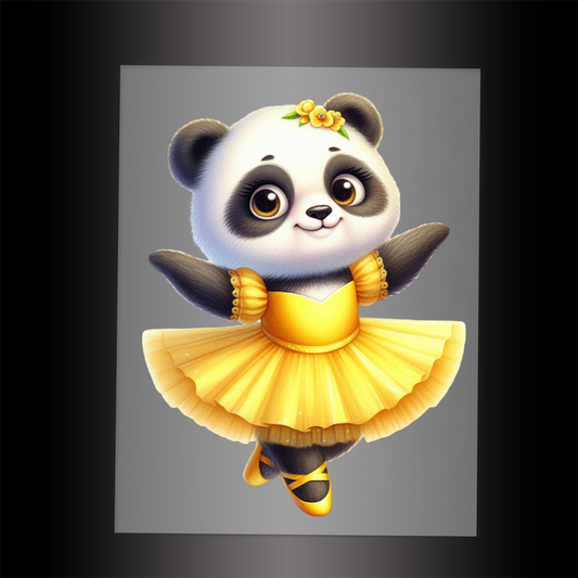 (DTF-11847) BALLERINA PANDA- Garment Transfer