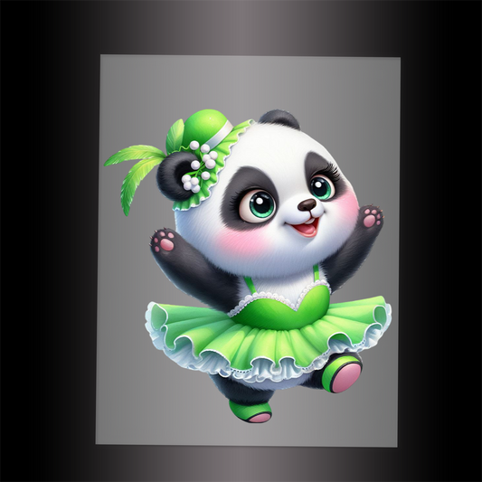 (DTF-11849) BALLERINA PANDA- Garment Transfer