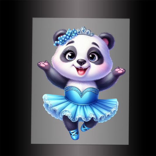 (DTF-11851) BALLERINA PANDA- Garment Transfer