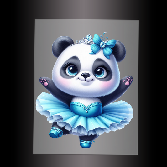(DTF-11852) BALLERINA PANDA- Garment Transfer
