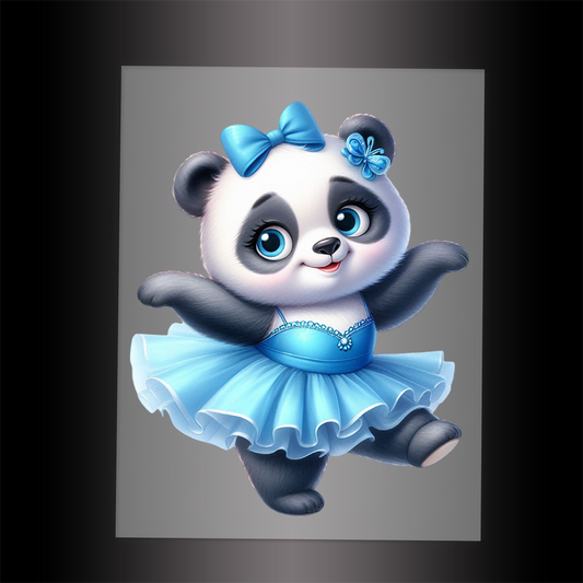 (DTF-11853) BALLERINA PANDA- Garment Transfer