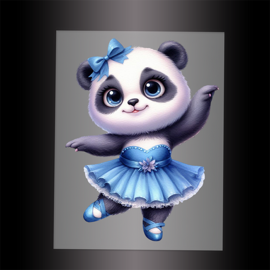 (DTF-11854) BALLERINA PANDA- Garment Transfer