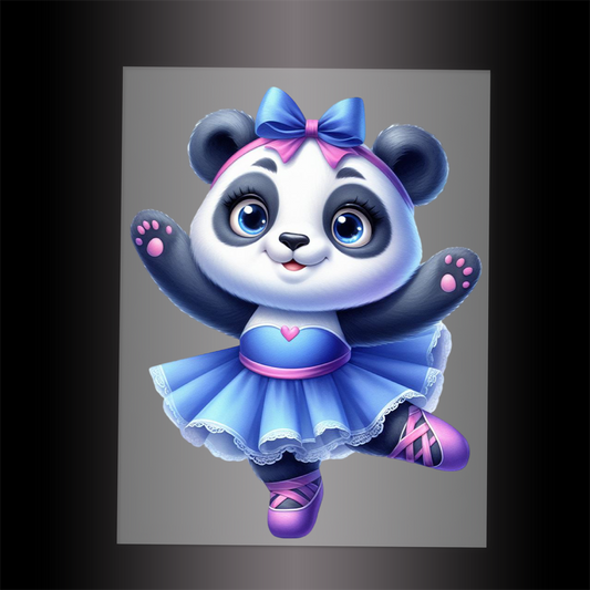 (DTF-11855) BALLERINA PANDA- Garment Transfer