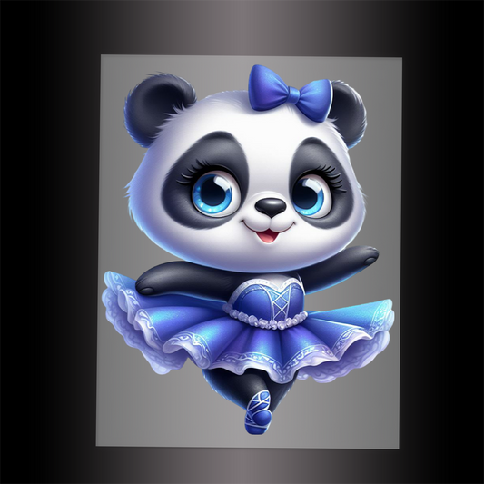 (DTF-11856) BALLERINA PANDA- Garment Transfer