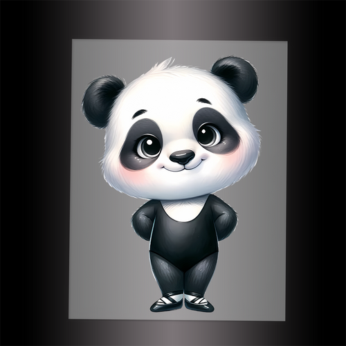 (DTF-11857) BALLERINA PANDA- Garment Transfer