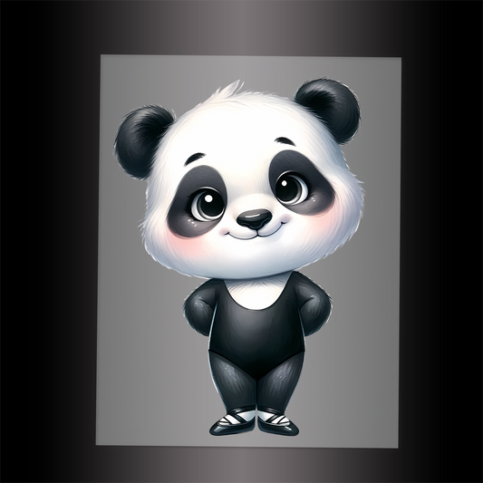 (DTF-11857) BALLERINA PANDA- Garment Transfer