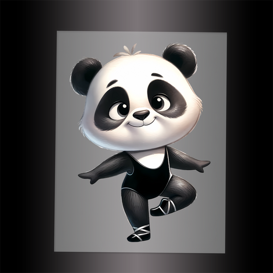 (DTF-11858) BALLERINA PANDA- Garment Transfer