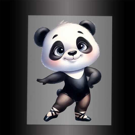 (DTF-11861) BALLERINA PANDA- Garment Transfer