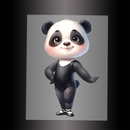 (DTF-11862) BALLERINA PANDA- Garment Transfer