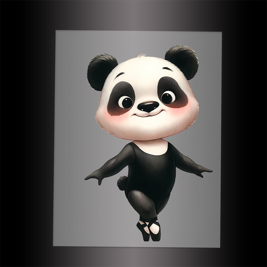 (DTF-11870) BALLERINA PANDA- Garment Transfer