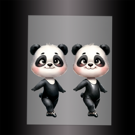 (DTF-11872) BALLERINA PANDA- Garment Transfer