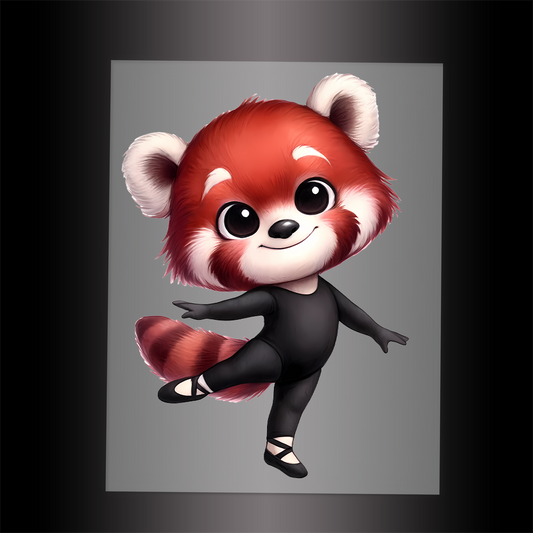 (DTF-11875) BALLERINA RED PANDA- Garment Transfer