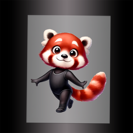 (DTF-11889) BALLERINA RED PANDA- Garment Transfer