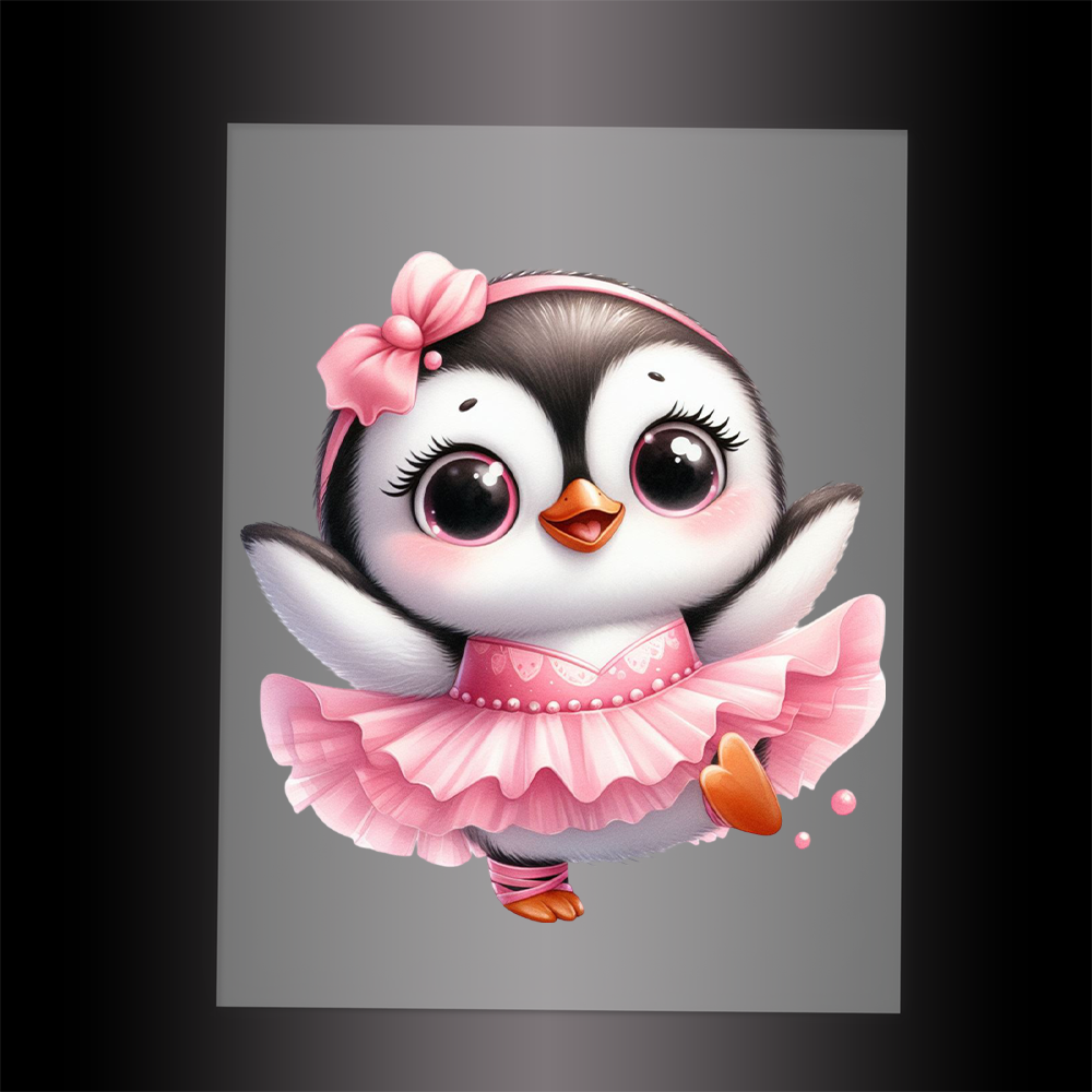 (DTF-12000) BALLERINA PENGUIN - Garment Transfer