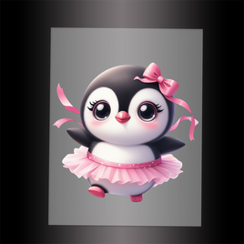 (DTF-12019) BALLERINA PENGUIN - Garment Transfer