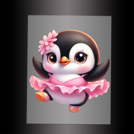 (DTF-12020) BALLERINA PENGUIN - Garment Transfer