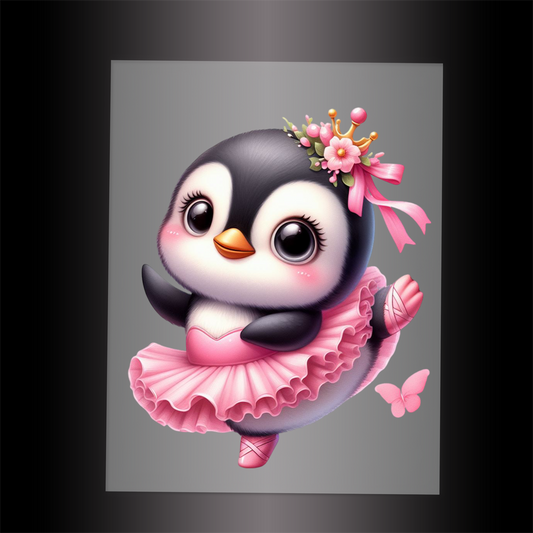 (DTF-12022) BALLERINA PENGUIN - Garment Transfer