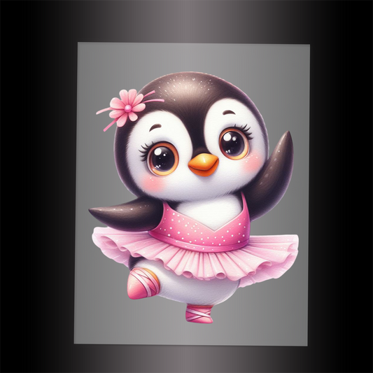 (DTF-12023) BALLERINA PENGUIN - Garment Transfer