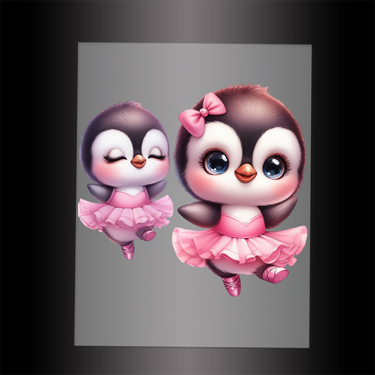 (DTF-12024) BALLERINA PENGUIN - Garment Transfer