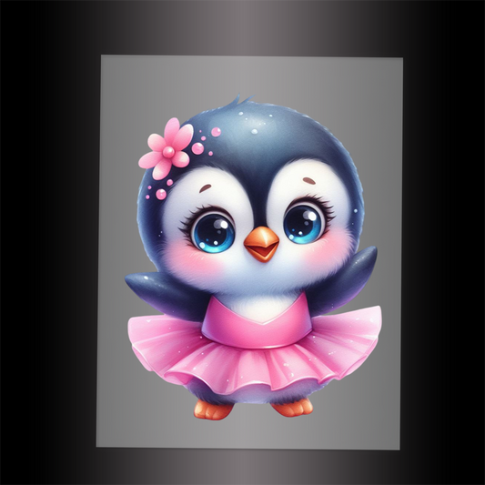 (DTF-12025) BALLERINA PENGUIN - Garment Transfer