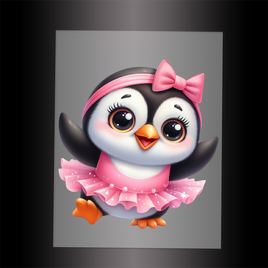 (DTF-12026) BALLERINA PENGUIN - Garment Transfer