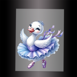 (DTF-12226) BALLERINA SWAN - Garment Transfer