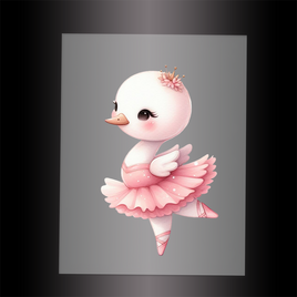 (DTF-12268) BALLERINA SWAN - Garment Transfer