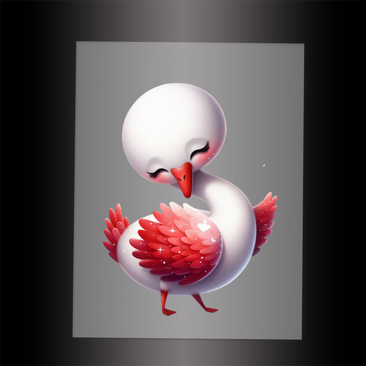 (DTF-12271) BALLERINA SWAN - Garment Transfer