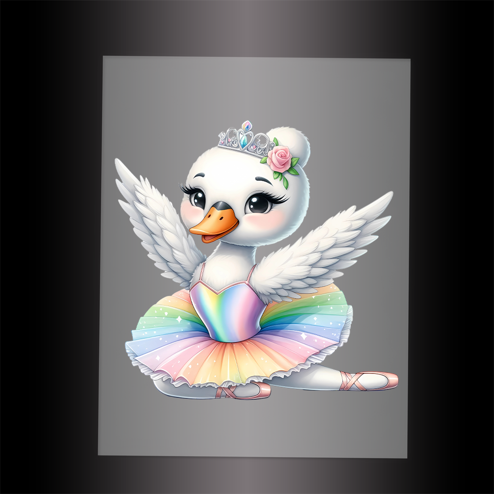 (DTF-12280) BALLERINA SWAN - Garment Transfer