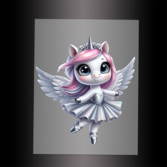 (DTF-12406) BALLERINA UNICORN - Garment Transfer